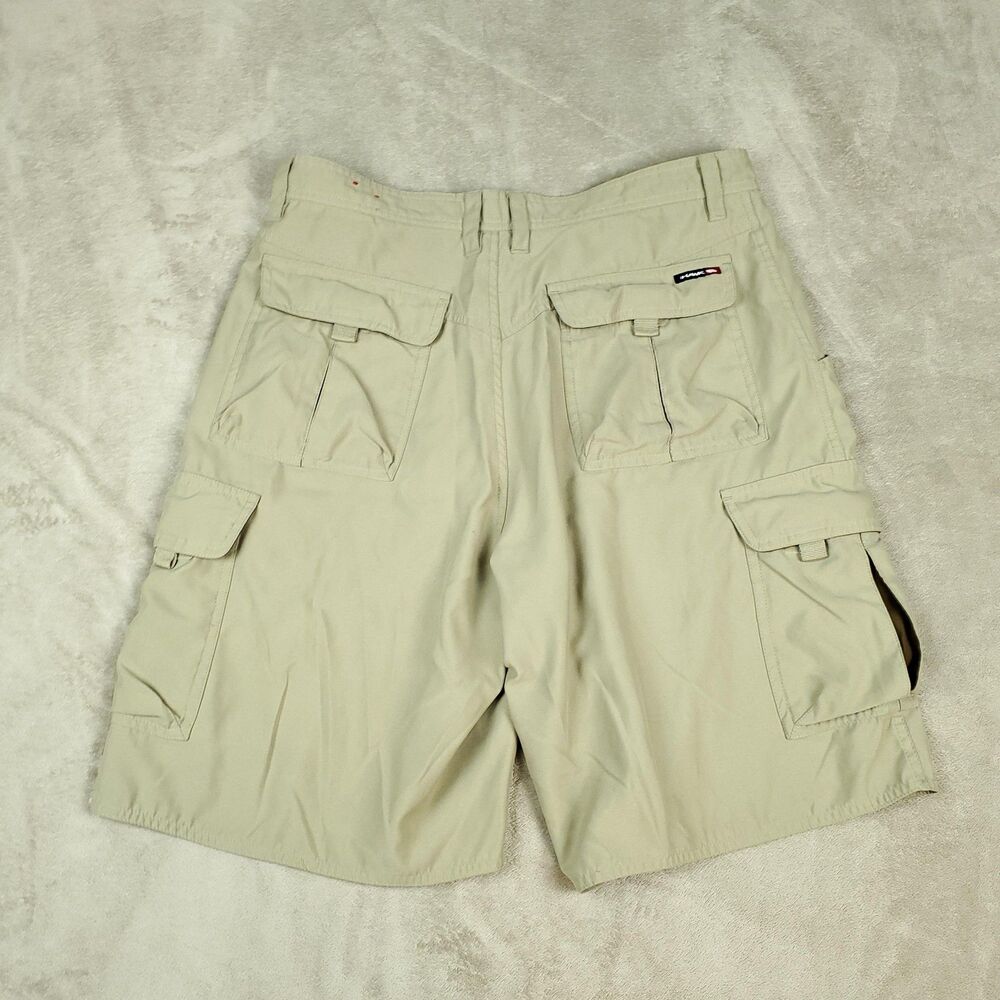 Tony Hawk Cargo Shorts Mens 34 Beige Polyester Microfiber Skate Outdoors Casual - Picture 11 of 11
